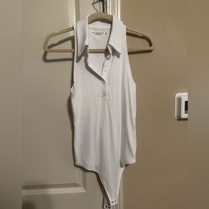 Abercrombie and Fitch, white ribbed bodysuit
